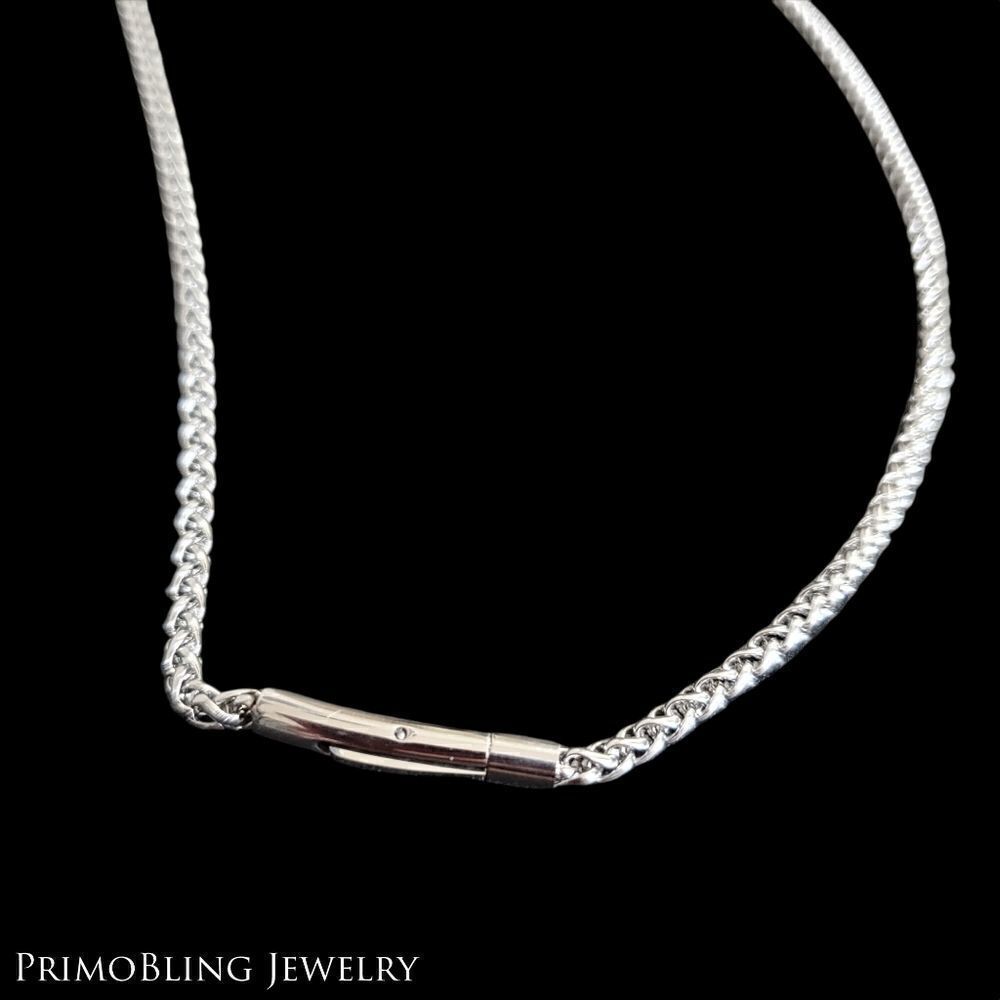 Button Clasp 3mm Fraco Chain - Picture 3 of 3